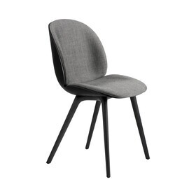Gubi - Chaise coquille revêtement frontal avec structure plastique Beetle