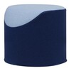 Softline - Coral Pouf - dark blue/light blue/fabric felt 858/859/H 40, Ø 50cm