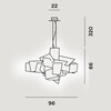 Foscarini - Big Bang LED Pendelleuchte - Strichzeichnung