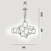 Foscarini - Big Bang LED Pendelleuchte - Strichzeichnung