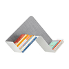 B-Line - Fishbone Wandregal - weiß/hellgrau/Stoff Remix 2 Kvadrat/45- und 90-Grad-Winkel/LxBxH 68.3x25.3x45.4cm