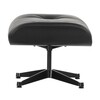 Vitra - Eames Lounge Chair Ottoman - Leder Premium tiefschwarz/Schale Esche schwarz/Gestell schwarz