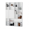 Piure - Nex Pur - Etagère 150x211.5x36cm - blanc/aggloméré laqué mat/28 boxes/2 doors/1 drawer