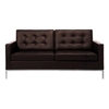 Knoll International - Florence Knoll 2-seater Sofa - leather brown/frame chrome/leather Volo Coffee Bean