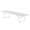 Knoll International - Bertoia - Banc de jardin - blanc/châssis acier inoxydable