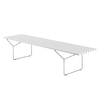 Knoll International - Bertoia Outdoor Bench - white/frame stainless steel