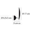 Catellani & Smith - Lederam W1 LED - Applique murale Ø17cm - dessin au trait