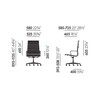 Vitra - EA 119 Alu Chair Bürostuhl/ Gestell verchromt - Strichzeichnung