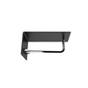 FROST - Unu Wall Coat Rack S with hook & bar - black-aluminium/polished/20x15x30cm