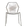Moroso - Tropicalia - Chaise - blanc quartz/capuchons antidérapant PVC/structure acier inoxydable/54x81x56cm
