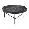 ferm LIVING - Marble - Table basse - marbre noir/structure noire revêtu par poudre/H 35cm/Ø 70.5cm