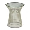 Knoll International - Platner Side Table - transparent/crystal glass/frame nickel polished/H 46cm/Ø 40cm