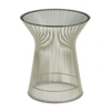 Knoll International - Platner - Table d'appoint - transparent/verre de cristal/support nickel poli/H 46cm/Ø 40cm