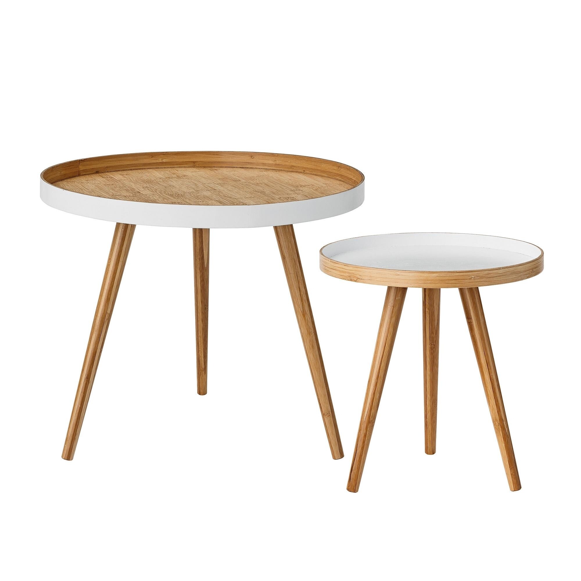 Cappuccino Set of 5 Side Tables Bamboo