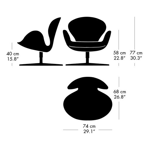 Fritz Hansen Swan Chair Fabric AmbienteDirect