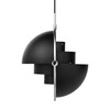 Gubi - Multi-Lite - Suspension chrome - noir/Ø 36cm/câble noir