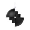 Gubi - Multi-Lite Suspension Lamp Chrome - black/Ø 36cm/cable black