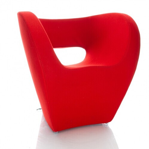 Moroso - Victoria and Albert Armchair - red/fabrics Kvadrat Divina 623