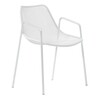 emu - Round - Tuin Armleunstoel - wit/poedercoating/BxHxD 63x79x58cm