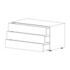 Piure - Nex Pur Box Drawer Box/Drawer Chest 120x77.5 - white/wood fibreboard lacquered matt/with stilts/3 drawers