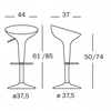 Magis - Bombo - Tabouret réglable en hauteur 50-74cm - dessin au trait