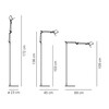 Artemide - Tolomeo Micro LED Floor Lamp - line drawing