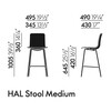 Vitra - Hal Stool Medium - Tabouret de bar - dessin au trait