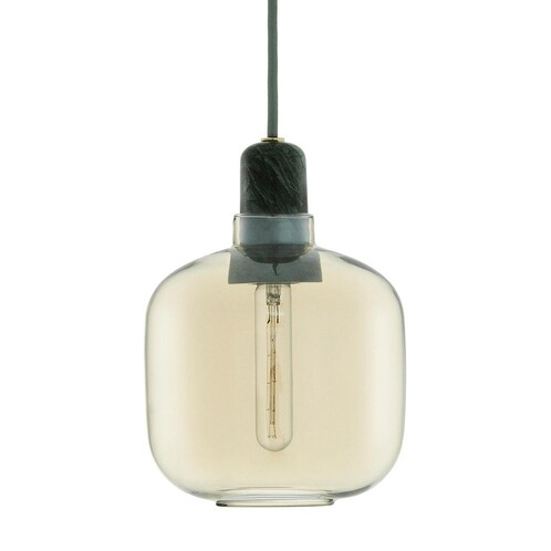 Normann Copenhagen - Amp Pendelleuchte - gold/grün/H:17cm Ø14cm/exkl. Leuchtmittel