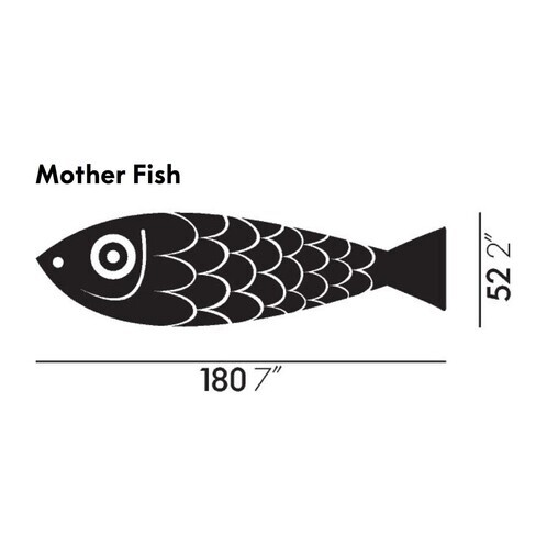 Vitra - Mother Fish and Child Wooden Dolls - line drawing