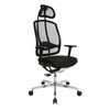 Wagner - AluMedic 10 Office Chair - black/cover fabric/star base polished/with wheels for hard floors