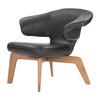ClassiCon - Munich Lounge Chair Sessel  - schwarz/Classic Leder/Gestell Eiche