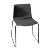 Arper - Catifa 46 0278 Chair Unicoloured Skids Black - black/seat shell glossy/inside matt/frame black matt V39