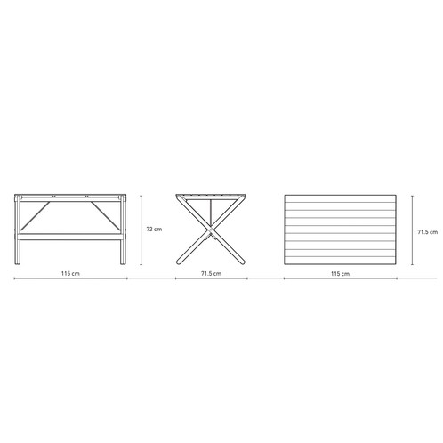 Carl Hansen BM3670 Outdoor Folding Table | AmbienteDirect
