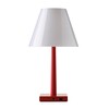 Rotaliana - Dina+ LED Table Lamp With Battery - red/2700K/400lm / dimmable/USB plug/incl. 2 lampshades white and transparent