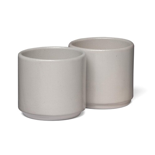 e15 - e15 AC19 Salina - Petite tasse set de 2 - gris/H:7cm x Ø 8.5cm/200ml