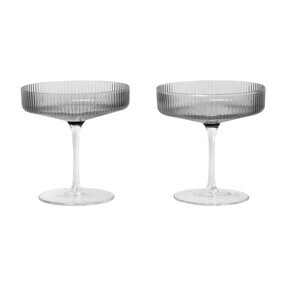 Ferm Living - Ripple Champagnerglas 2er Set