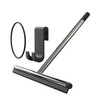 FROST - Nova² - Raclette parois de douche - acier-noir/poli/PxH 26x19,8cm