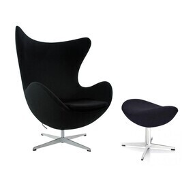 Fritz Hansen - Aktion Egg Chair/Das Ei™ Sessel + Hocker Stoff