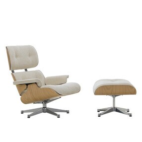 Vitra - Eames Lounge Chair Fauteuil & voetenbank stof