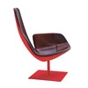 Moroso - Fjord - Fauteuil pivotant - brun foncé/surpiqûres, structure rouge