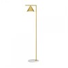 Flos - Captain Flint LED Stehleuchte - brass/white/brushed/WxH 37,3x153,7cm/with dimmer
