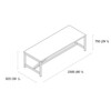 e15 - e15 TA21 Platz Dining Table H 75cm - line drawing