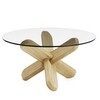 Normann Copenhagen - Ding Side Table - glass transparent/Base oak nature