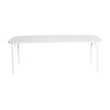 Petite Friture - Week-End - Tafel 85x220cm - wit RAL 9016/graan epoxy geschilderd/75cm h/voor binnen en buiten geschikt