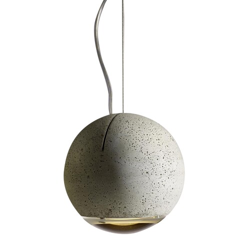 Tecnolumen - Trabant 2 - Suspension - gris/béton/lentille clair/lens center/Ø: 16,0 cm