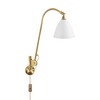 Gubi - Bestlite BL6 Wandleuchte - weiß/matt/H 57cm, Ø16cm/Gestell Messing