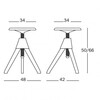 Magis - Jerry Stool 50-66ccm - line drawing