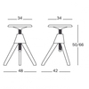 Magis - Jerry Stool 50-66ccm - line drawing