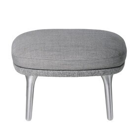 Fritz Hansen - Ro™ JH11 Footstool Fabric Aluminium Feet