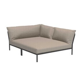 HOUE - Level 2 Cozy tuin sofa rechts onderstel donkergrijs